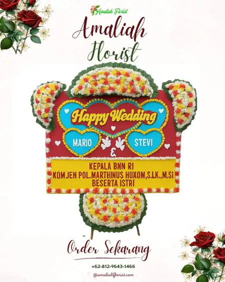 Papan Bunga Pernikahan Supenuh